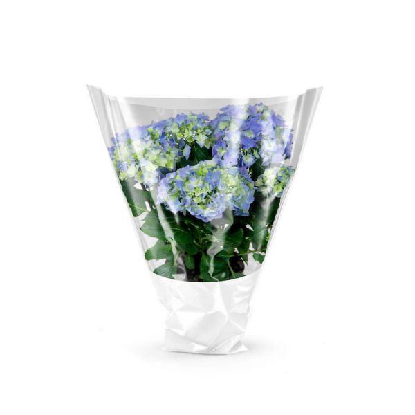 Customizable foldable plastic vase bag for flowers