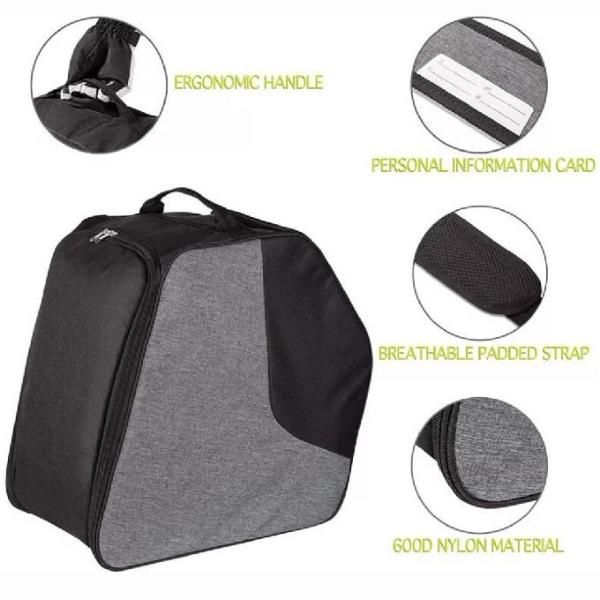 Bolsa de ombro para esqui e snowboard com 2 compartimentos Sapatos para esqui Bolsa para capacete de esqui