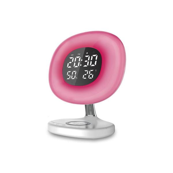 Wireless Charging LED Night Lamp DC 5V 1A Power With Wake Up Alarm Clock