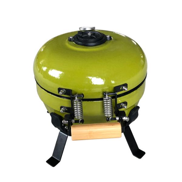 Kimstone 12 Inch Mini  Barbecue Kamado Portable Tandoor Clay Oven Charcoal BBQ Grill Table Smoker