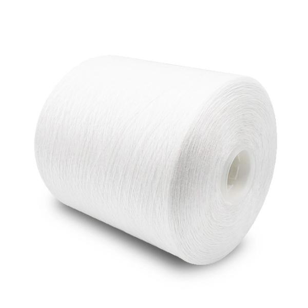 NE 303 Polyester Yarn For Sewing Thread Raw White Bright China factory PP bags