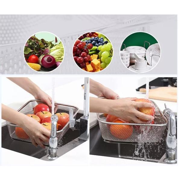 Stainless Steel 304 Small Wire Mesh Baskets Kitchen Wash Vegetable Fruit