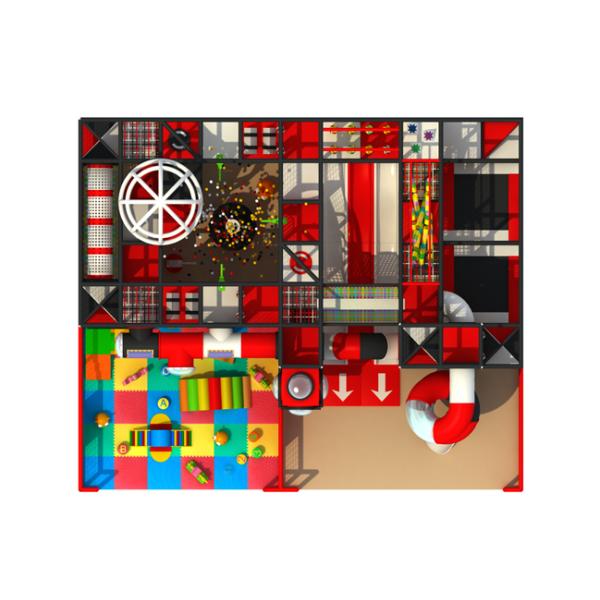 Customized Kids Indoor Playground Equipment With Building Blocks Area KP160509