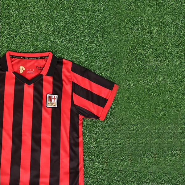 125th Anniversary AC Milan Childrens Football Jerseys Team Customization