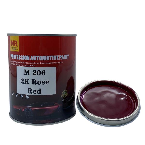 M206 Rose Red Car Paint Liquid Coating Two Pack Paint For Cars Vibrant Color