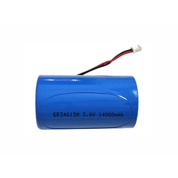 3.6 Volt 14AH Li SOCL2 Battery Lithium D Size ER34615M/W200A ER34615M/W200C ER34615M-T1 With Wire Leads Connector