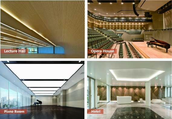 Звукопоглощение E1 Garde Рангированные акустические панели с одобрением CE FSC France A+