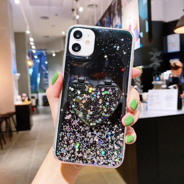40grams Designer Cell Phone Cases Glitter With Makeup Mirror Kickstand