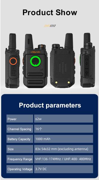 Chierda TC28 VHF UHF Handheld Two Way Radio Walkie Talkie