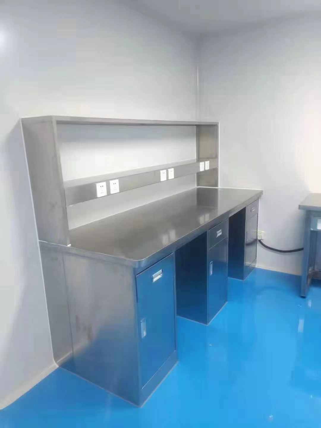 Sterile Cleanroom Stainless Steel Bench 304 / 316 Stainless Steel Work Table