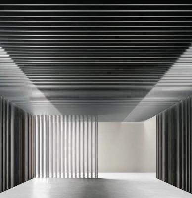 Henan qualificado cor de verão bronzeado Decoração de parede externa Lata Novos tipos de teto de defleção de metal em forma de U para pendurar peça teto com diversos