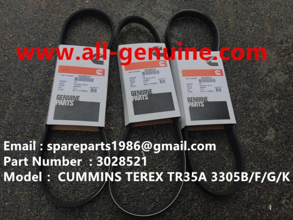 TEREX CUMMINS 3028521 BELT  NHL RIGID DUMP TRUCK TR35 TR50 TR60 TR100 3305B 3305F 3303 3307 TR45 TR70 MT4400
