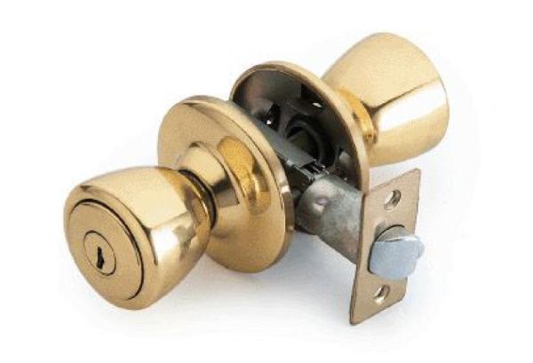 Single Furniture Exterior Door Knobs With Locks Polished Brass CE Certification