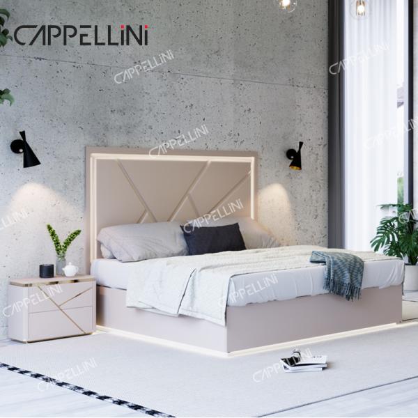 Simple Home Double Wooden Frame Leather King Bed Modern Luxury Wood Full Queen Size Bedroom Furniture Set