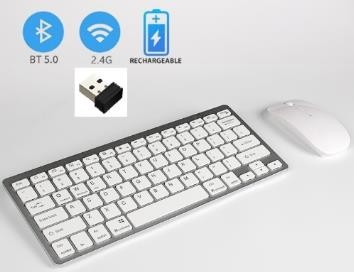 Набор беспроводной клавиатуры и мыши приемника USB 2.4Ghz Bluetooth 5,0 перезарядки