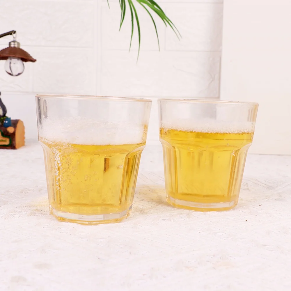 Customized 250ml Nine Angle Plastic Shot Glass Unbreakable Crystal Like for Bar Party