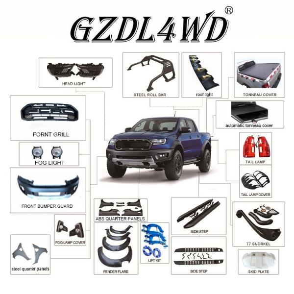 Gzdl4wd разделяет алюминий Pp доски автомобиля идущий для Hilux Revo
