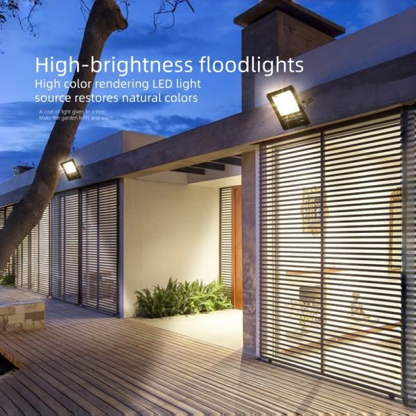 Solar Light with Remote Control & Light Sensor IP65 Waterproof, No Wiring, 5M Cable, Easy Wall Mount