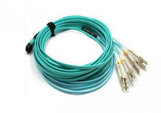 OM3 8 Core Single Mode Fiber Patch Cord , 10g PVC Sheath Simplex Patch Cord