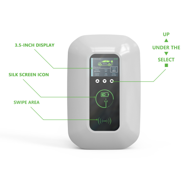 40A 9kW Portable EV Charger Level 2 Adjustable 8-40A WiFi APP