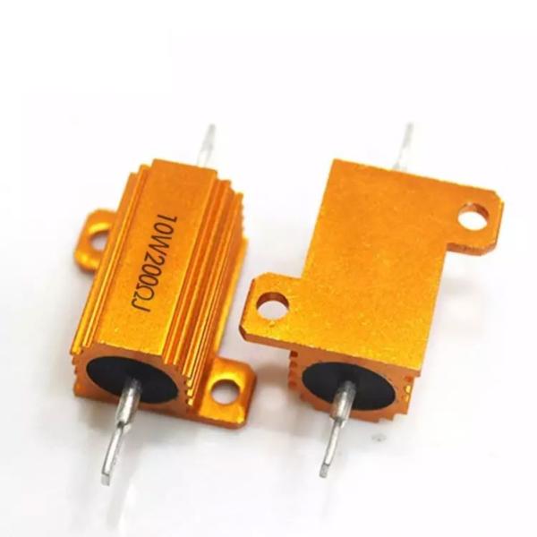 RX24 5W 30 Ohm Potência Ouro Alumínio Casca de Concha de Metal Casca de Arame Resistente Arame