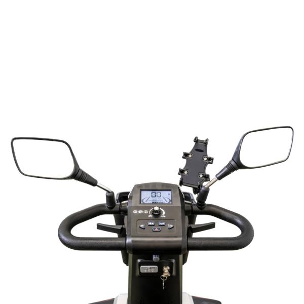 Scooter de mobilidade elétrica de dois assentos de 950W com freio elétrico magnético para viagens ao ar livre branco