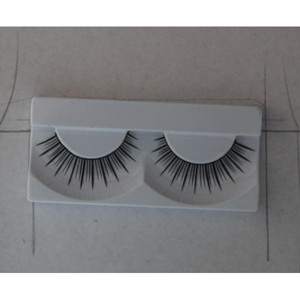 Pestanas falsas funky da tira do cabelo humano de 10 pares para a festa de Natal