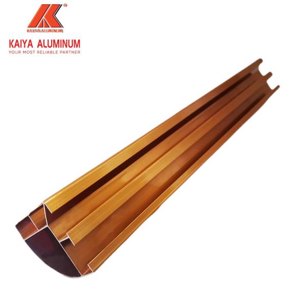 Extrusion Aluminum Door Profile Ultra Thin Anodized Gold Doors Windows