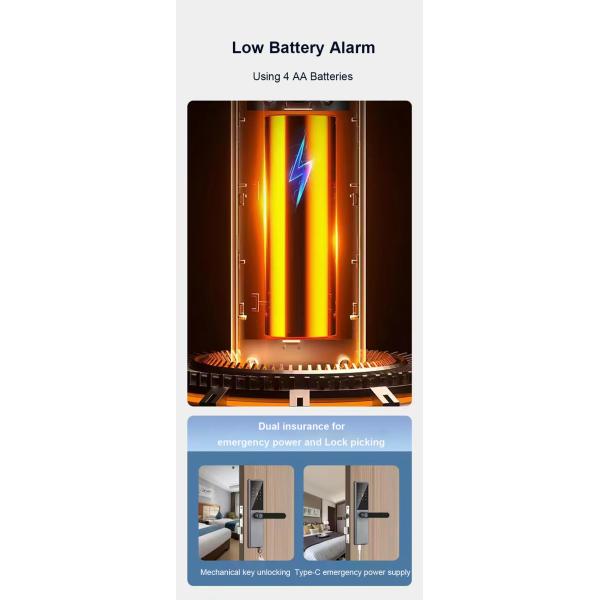 Aluminum Alloy Smart Home TTlock Keyless Digital Door Lock Biometric Fingerprint Door Lock