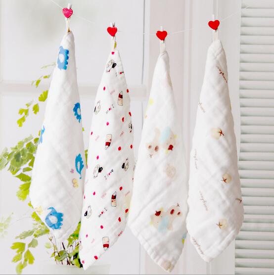 Washing gauze baby handkerchief medical gauze baby saliva towel 100% cotton 6 layer baby towel