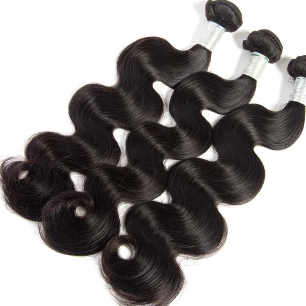 Natural Black 7A Peruvian Body Wave Virgin Hair Bundles No Terrible Smell