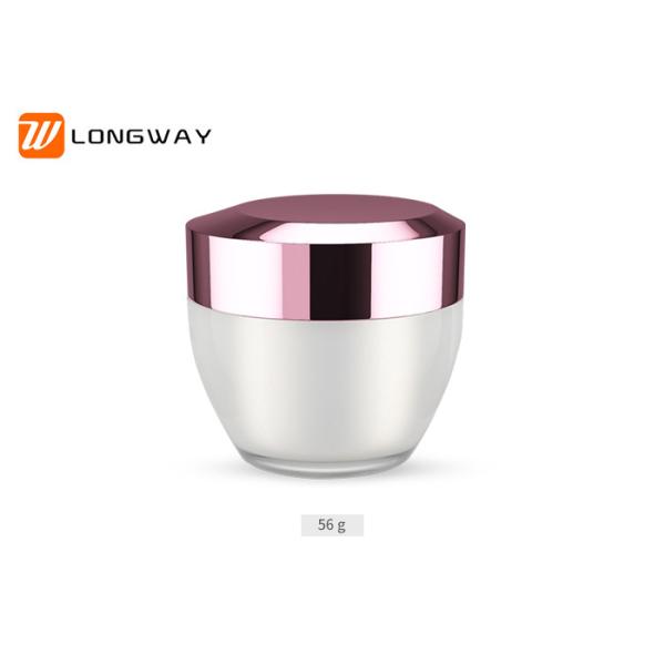 Acrylic Cosmetic Jar with Rose Gold Cap for Facial Cream Jar Packing