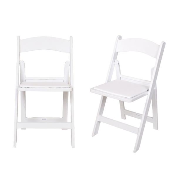 Modern Furniture White Resin Outdoor Folding Chair Perfect for Wedding Dining Events
