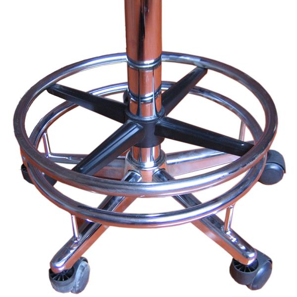 PU Bar Swivel Office Chair Hydraulic Base , 8 KGs Adjustable Bar Chair Black