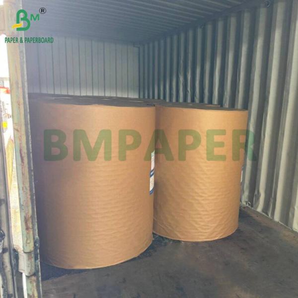 50 g de papel de envoltura Kraft de color marrón costelado para bolsas de granos de café 750 mm 1 lado brillante