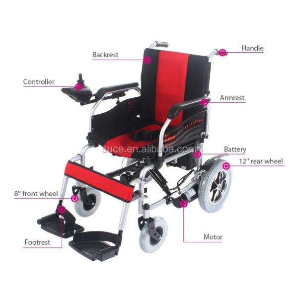 China Foldable power electric wheelchair for elderly