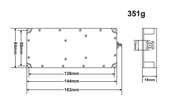 Модуль усилителя 30w 50w RF с максимальной выходной мощностью 50W для более сильного сигнала