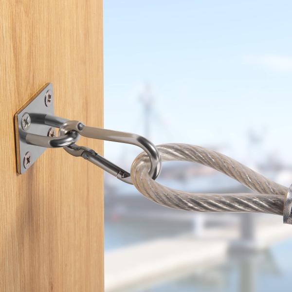 Placa de ojo cuadrado de acero inoxidable resistente a la corrosión para cierres de puertas y colgantes de pared