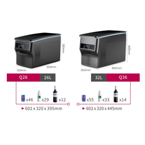 холодильник двойной комнаты 50L охлаждая замерзая установленный автомобилем