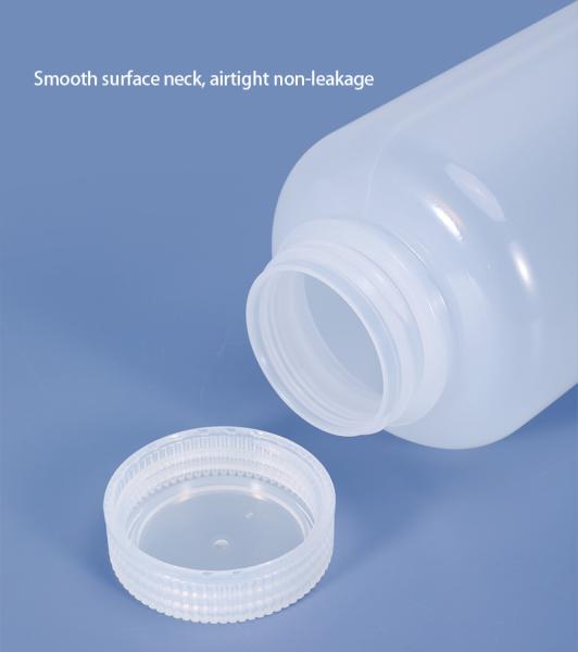250 ml de garrafas de plástico transparente de PP para recipientes de reagentes de laboratório