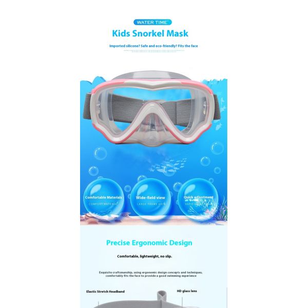 Adult's diving mask with breathing tube set, floating diving mask with silicone, cross-border for both men and women, customized logo, dry diving glasses