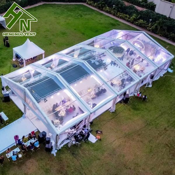 Transparent Roof Wedding Marquee Tent 10x25m 150 Seaters Capacity