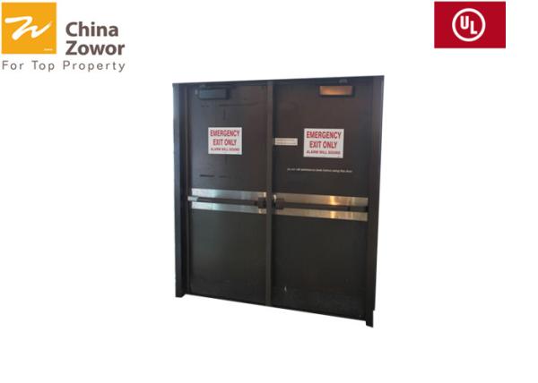 Dark Grey Single Swing Self Closing Fire Door / 32 dB Steel Acoustic Door/ 60 min Fire Rating