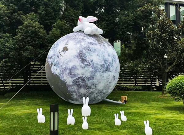 Inflatable Large LED Ball Luminous Moon Lamp Lantern Mid-Autumn Festival Shopping Mall Creative Customized Lgo