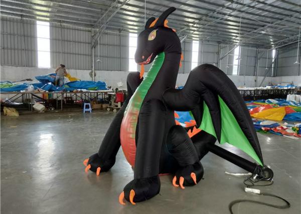 Oxford Cloth Inflatable Advertising Signs Dragon Blow Up Digimon Cartoon Character With LED Light