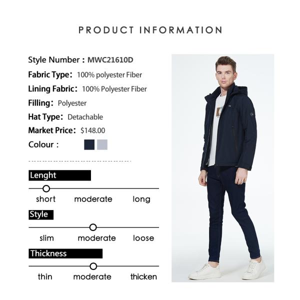 Обычный Fit Plus Size Осенние пальто длинный рукав весенний осенний пиджак для мужчин