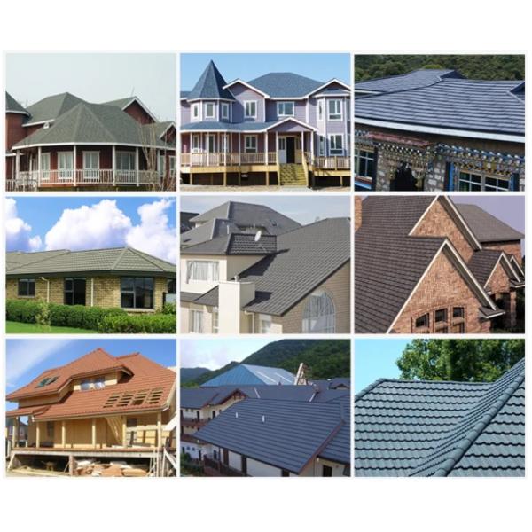 Классические кровельные листы кровельные материалы цветные металлические камни покрытые крышными плитками для вилл бунгало