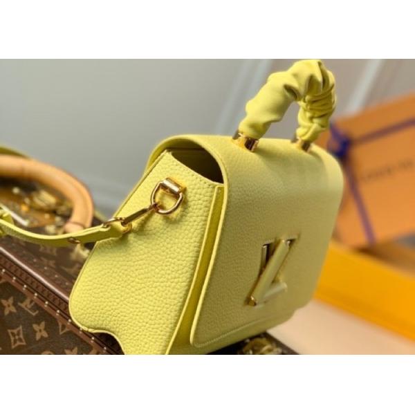 Twist Womens Luxury Handbag genunie cowhide leather yellow cute cross-body bag