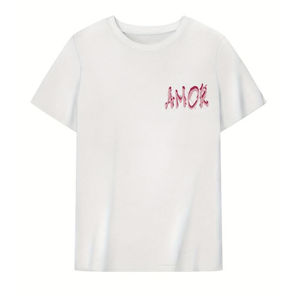 Double-sided printed short sleeves t-shirt popular in Europe and America factory-made cotton shirt