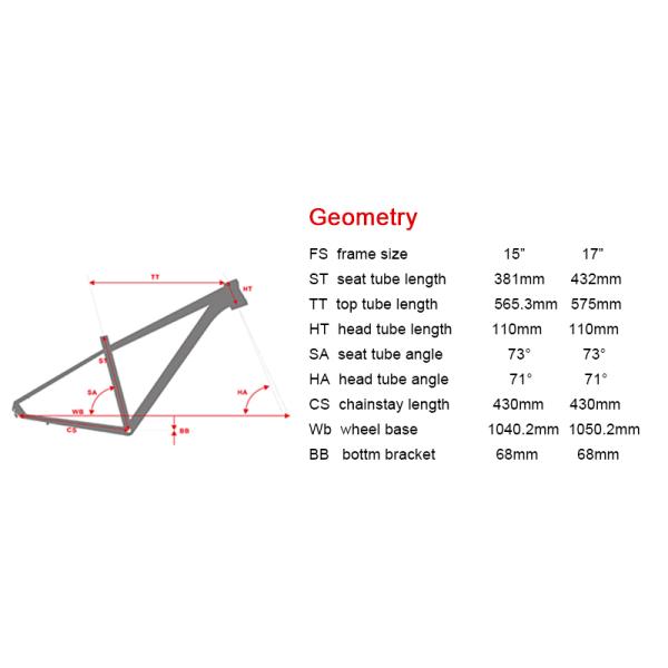 29er скоростной горный велосипед с пользовательским каркасом из углеродного волокна и коляской TEN-M601